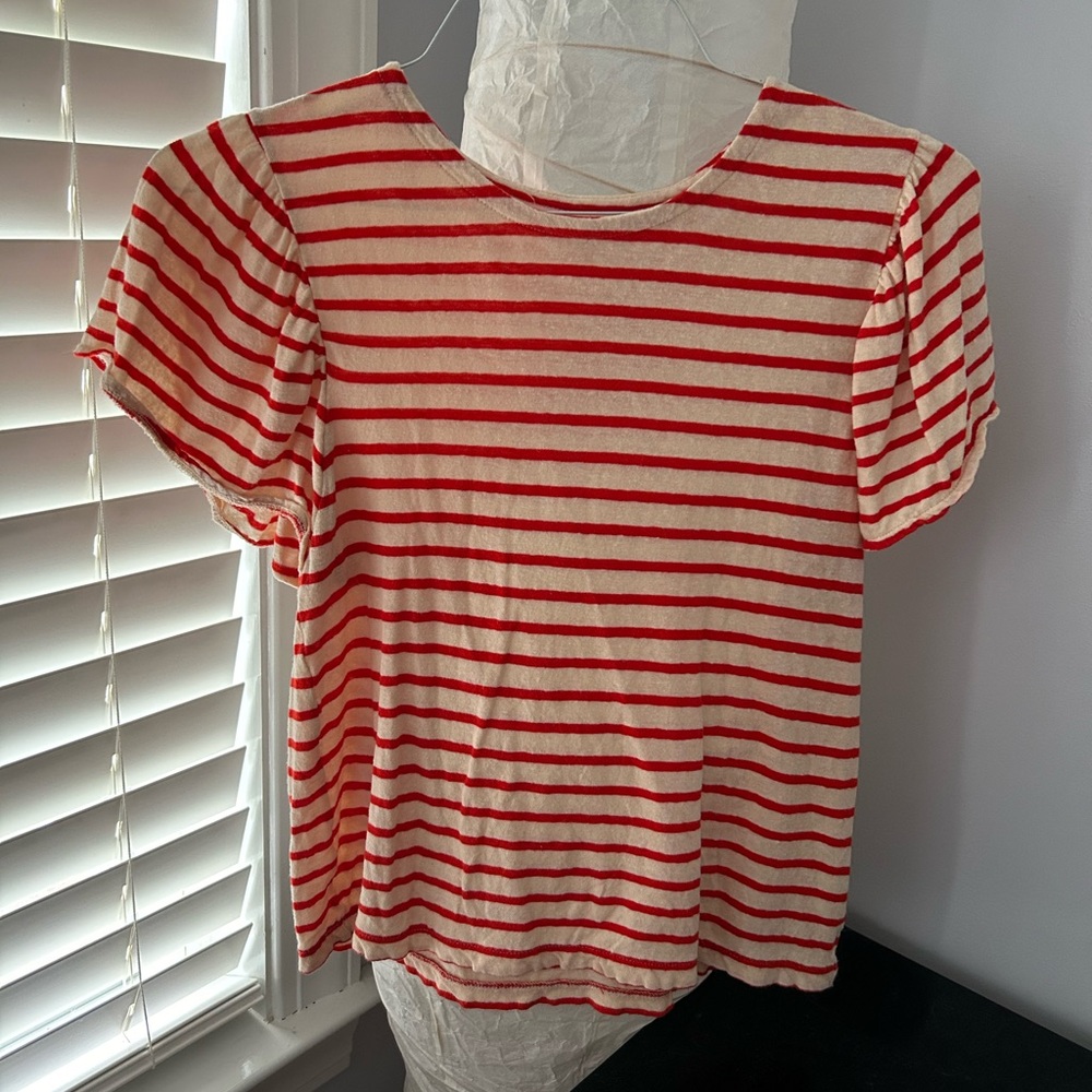 Madewell flutter sleeve top
